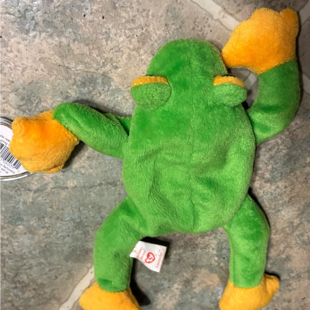 Vintage Ty beanie babies Plush Frog Smoochy